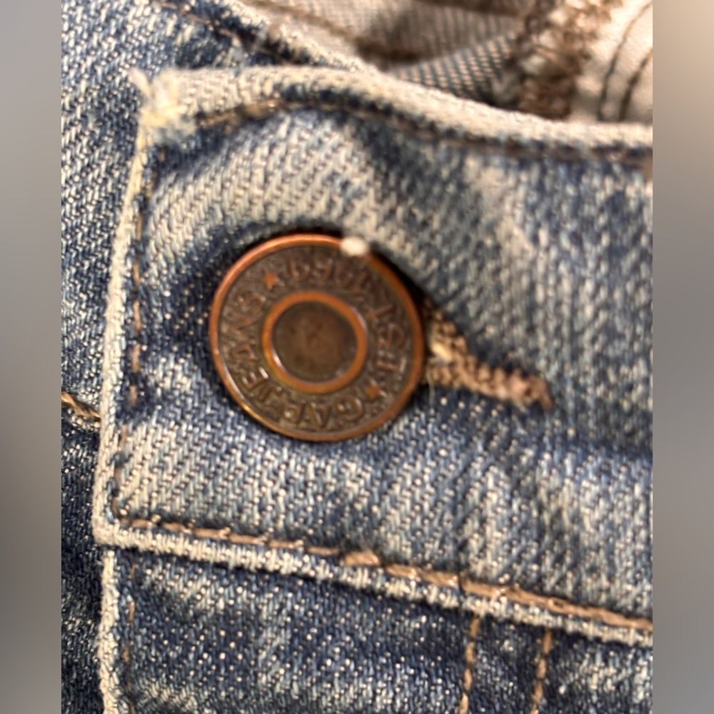 Gap Light Wash Y2K Retro Cowgirl Western Preppy Rocker Low Rise Flare Jeans 31 - Picture 4 of 10